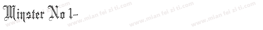 Minster No 1字体转换